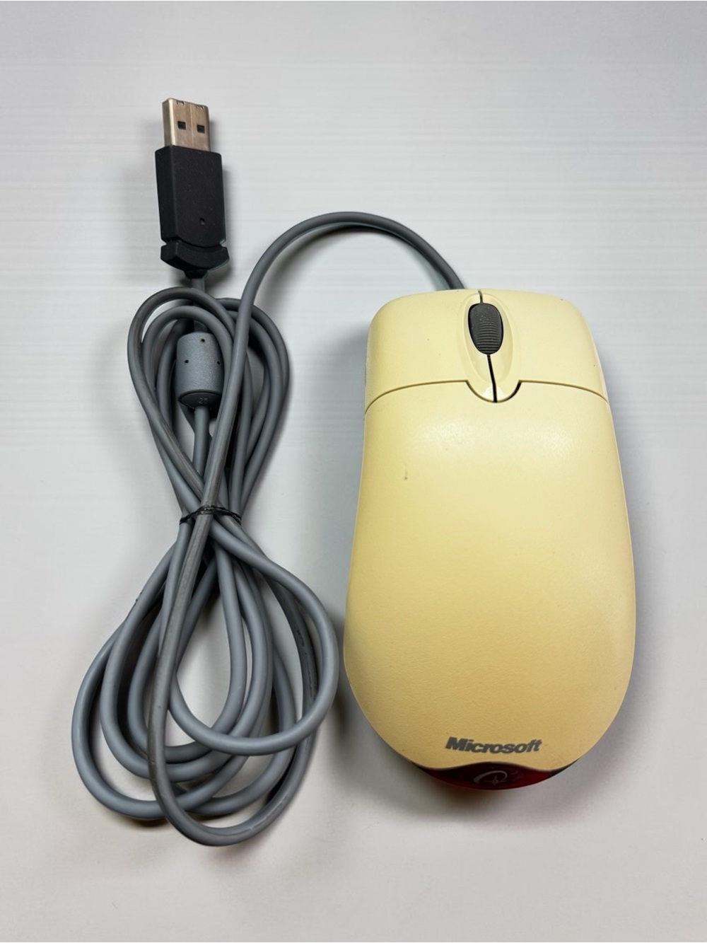 Microsoft Wheel Mouse Optical USB 1.1A X08-70400 Vintage Tested Working PS2